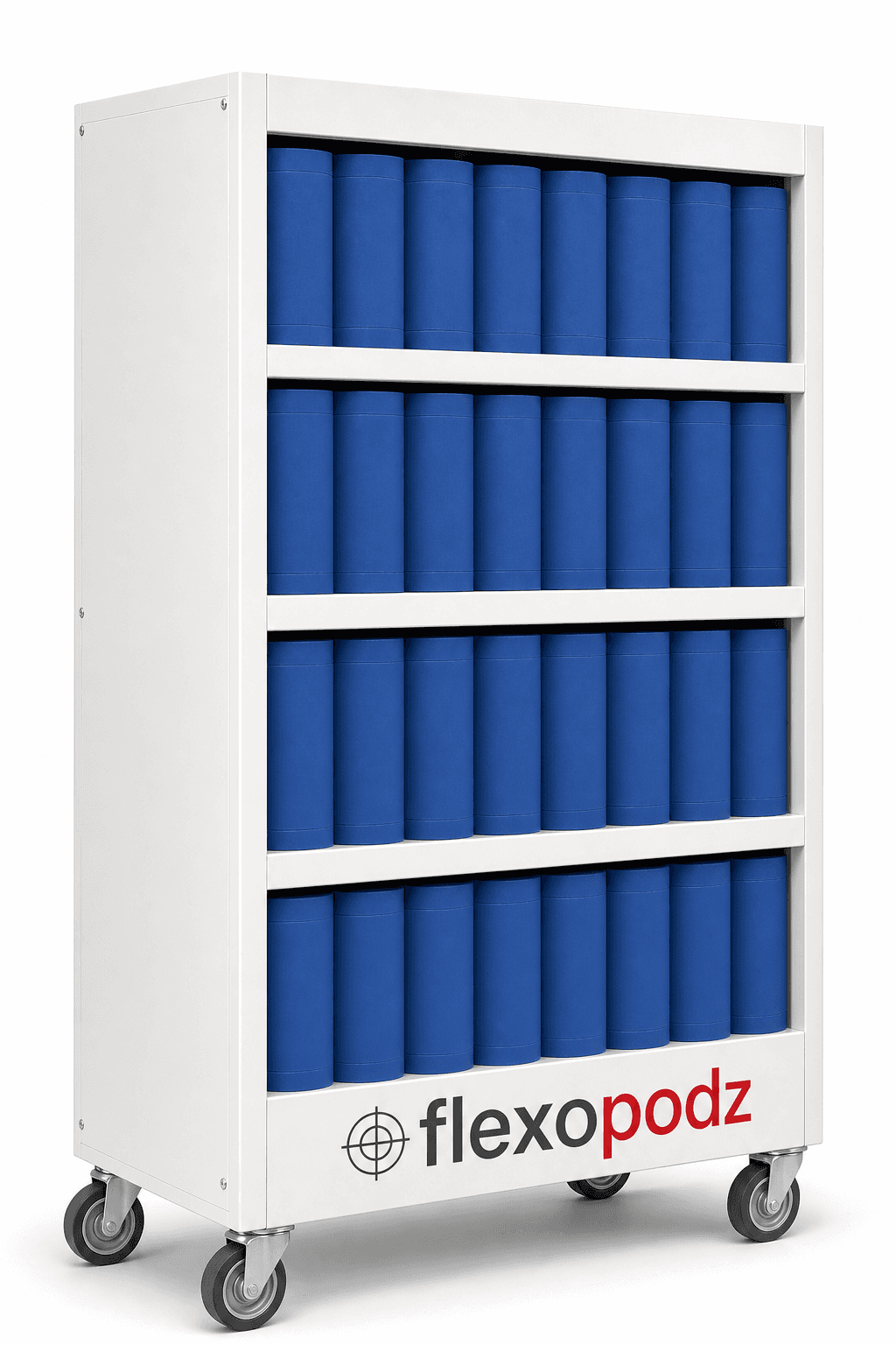 Narrow web sleeve storage system